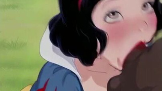 Белоснежка, а большую черноголовку ты не хочешь? Негр жарит раком ИИ-персонаж, принуждает к глубокому минету